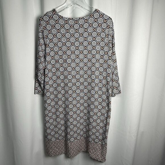 J Jill Wearable Collection 3/4 Sleeve Shift Dress Sz Large - Picture 4 of 7